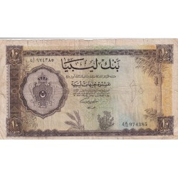 LIBIA 10 POUNDS 1963